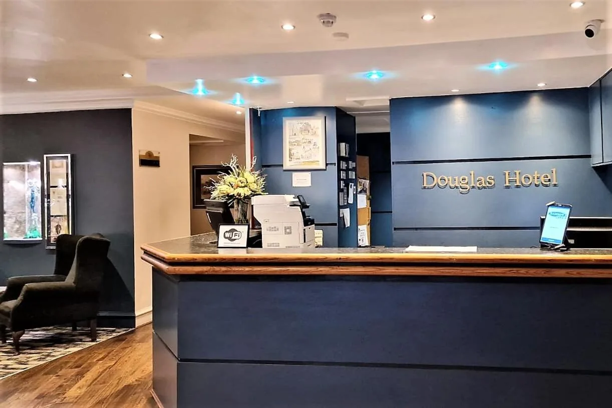 Bar area with desk and chairs at Aberdeen Douglas Hotel, Aberdeen