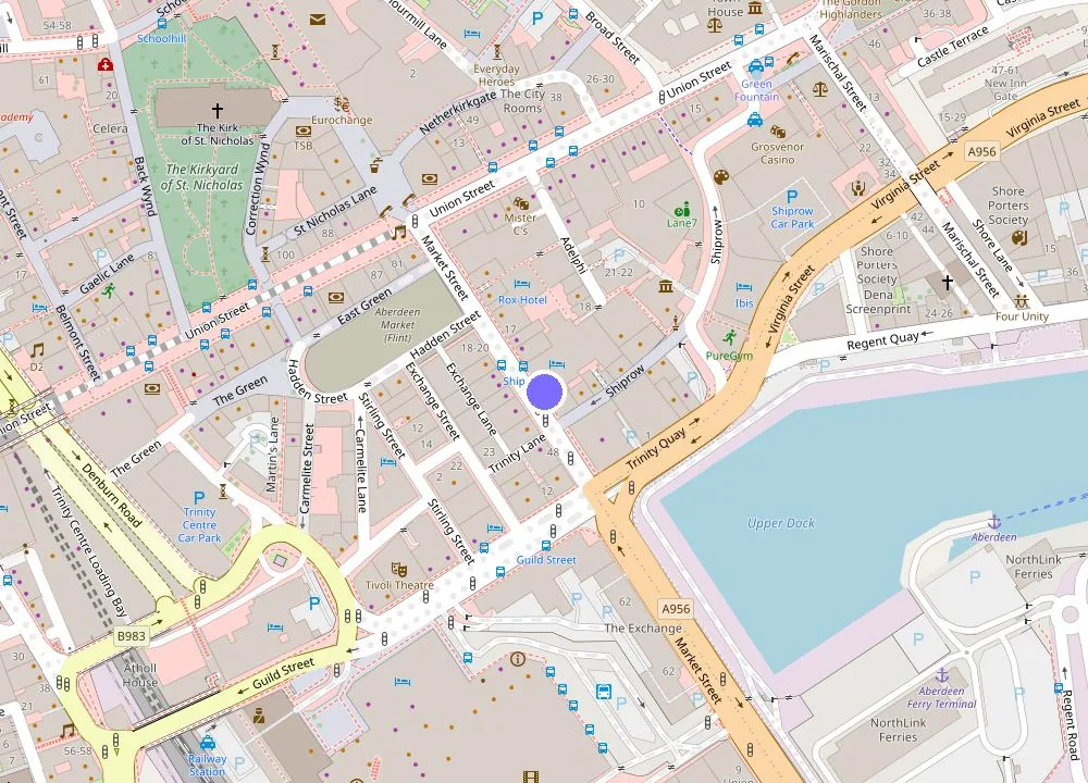 Map: Aberdeen Douglas Hotel